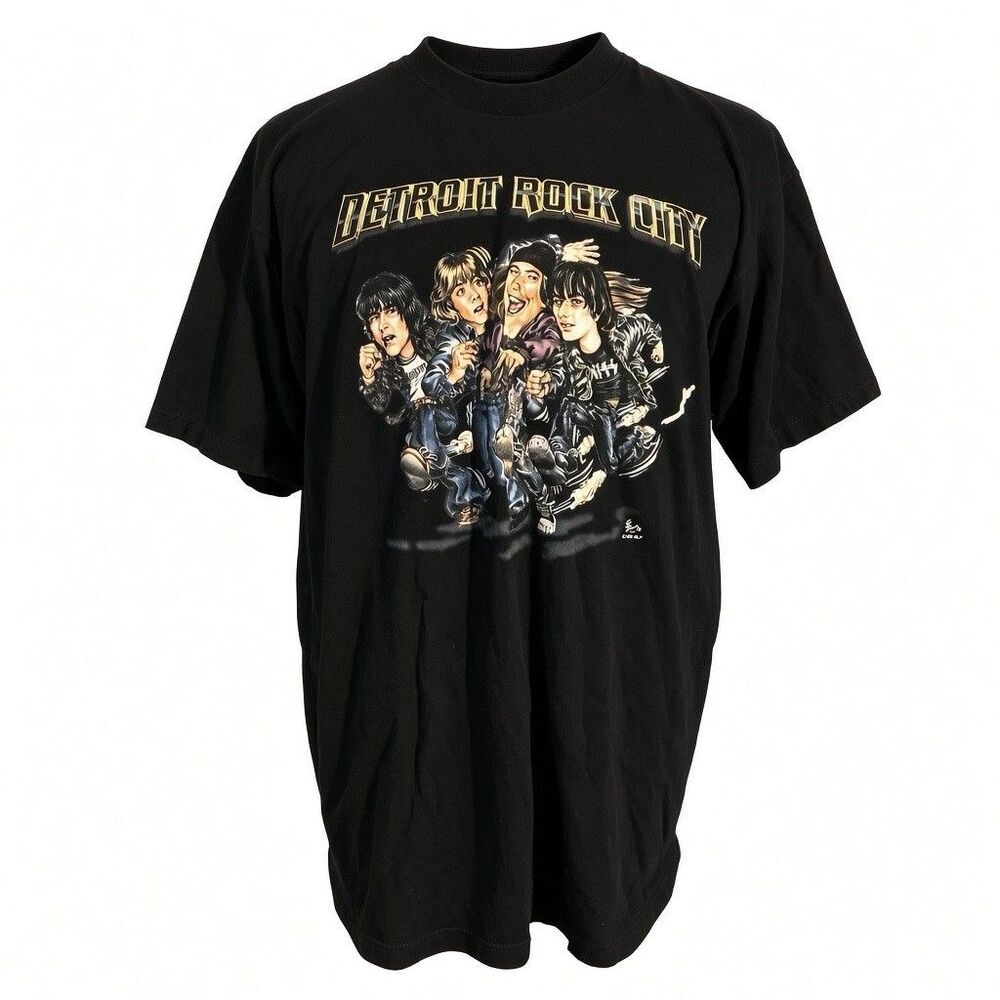 Vtg 1999 Detroit Rock City Kiss The Rules Good Bye Movie Promo T-shirt XL Black